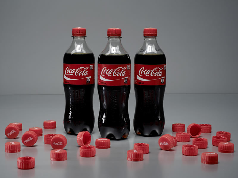 Ejemplo de tapón para Coca-Cola Australia
